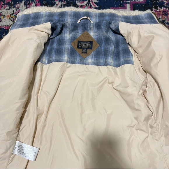 Pendleton Womens Jacket Size Small Teddy Deep Pile Fleece Sherpa Full Zip Fuzzy - Picture 4 of 5